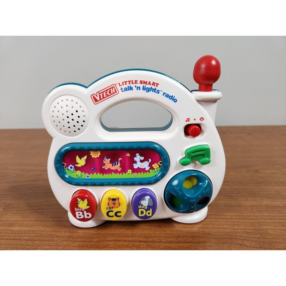 Vintage 1995 VTech Little Smart Talk 'n Lights Radio Learning Toy ~ Works Great